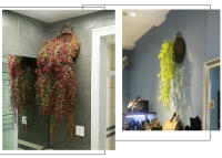 Vine Artificial De 75cm Con 5 Cucharas Planta Falsa De Bellota Dorada Rama De Sauce Para Decoración De Jardín Y Habitaciones En Casa - details 0