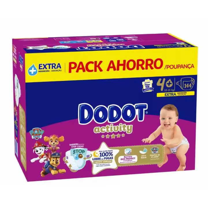 Dodot Activity Extra Pañales Bebé, Tallas: 4+,5+ y 6+. - 1