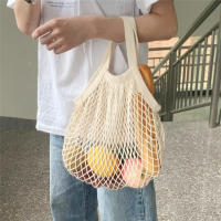 Bolsa De Compras Portátil Y Reutilizable De Malla Para Frutas Y Verduras Bolsa Plegable Para Supermercado Con Doble Capacidad - details 4