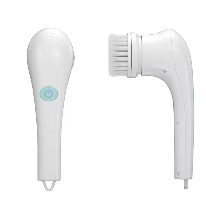 Fregadora Eléctrica giratoria, fregadora de Ducha inalámbrica con Batería recargable Y 5 accesorios reemplazables, Cuchillo de limpieza Eléctrico para baño, Cocina, fregadero, azulejos, Zapatos y tareas domésticas. - 1