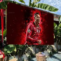 Bandeera Bohemia Colorida De Cristiano Ronaldo CR7 Para Decoración De Pared Interior Estilo Mandala Banner De Polyester Tamaño Variado - details 11