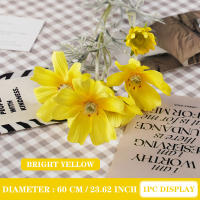1PC Flor De Seda Artificial Camomila Daisy Para Decoración De Hogar Fiesta Boda Habitación Uflower Estilo Rama De Flores - details 12