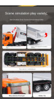 Camión Grúa Huina De Aleación 1/50 Modelo De Coche Retroductor Vehículo De Ingeniería Camión De Minas Juguete De Construcción Para Niños - details 6