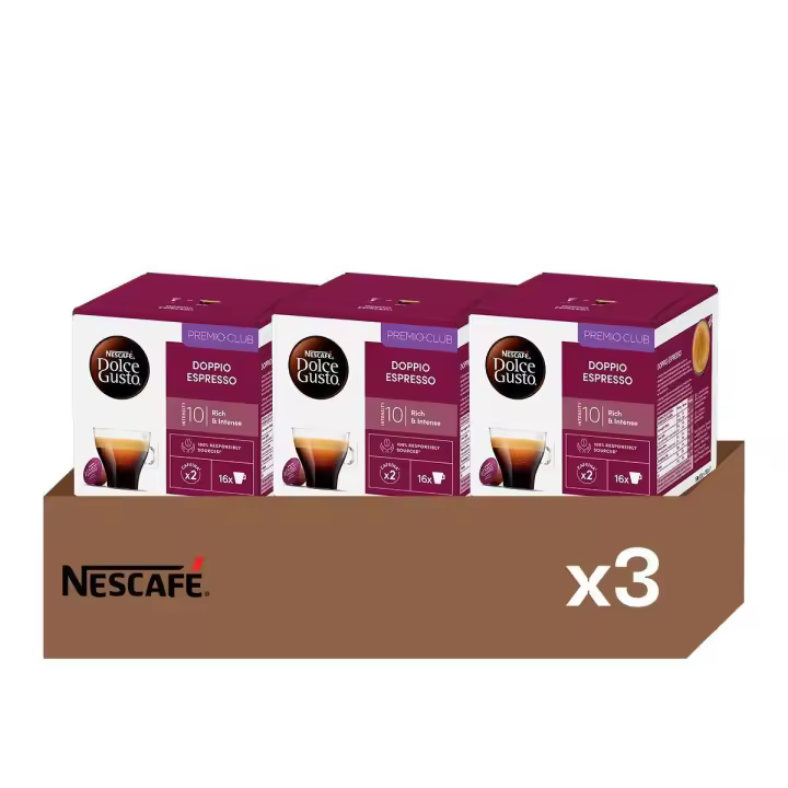 Espresso Doppio - Pack 3 Cajas de Café (48 uds) | Sabor Oscuro y Frutal, Espresso Doble de Gran Calidad - 1