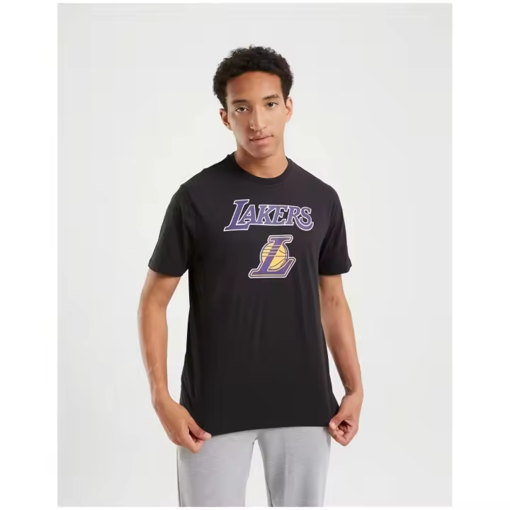 Camiseta de Manga Corta New Era Nos Nba Loslak Blktrp para hombre en color negro - 1
