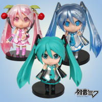 Figura De Anime Hatsune Miku Mini Ornamento De Personaje Kawaii En Rosa Y Verde Decoración Para Escritorio Adulto Juguete Regalo De Cumpleaños Para Niños - details 0