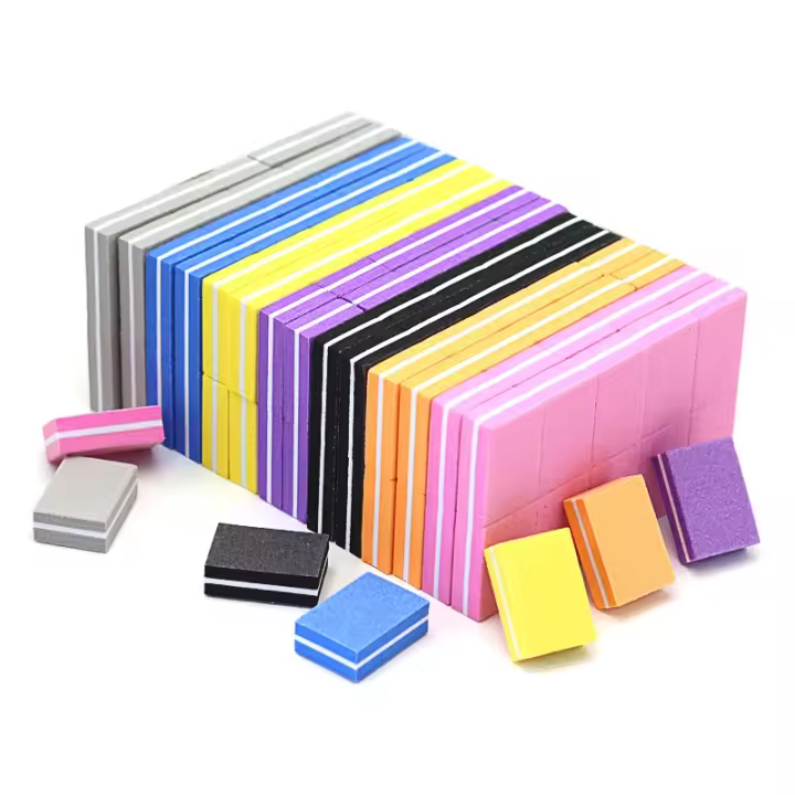Mini Archos De Uñas Coloridos 10/25/50Pcs Para Uñas De Acrílico Doble Cara 100/180 Grit Para Manicura Y Pedicura Profesional Herramienta De Cuidado De Uñas - 1