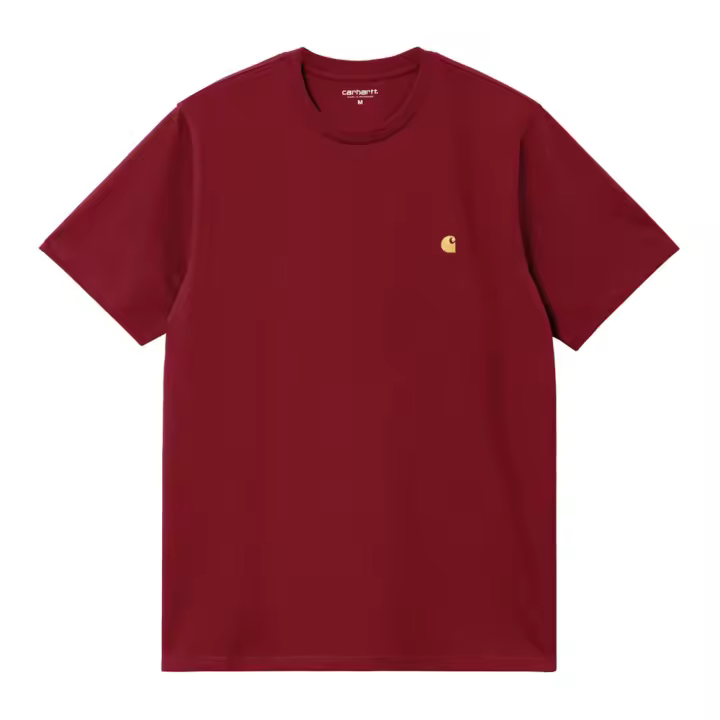 Camiseta Roja Carhartt Chase T-Shirt Scarlet Gold de Corte Holgado - 1