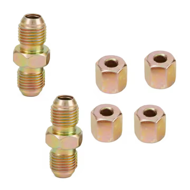 6pcs Conectores De Tubo De Freno 10mm X 1mm 2 Caminos Macho Hembra Nuts Unión De Línea De Freno Para Tubo De Freno 3/16" Fittings De Línea De Freno - 1