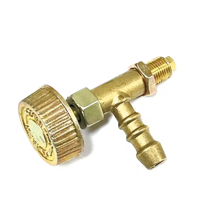 ELMA Válvula Reguladora de Gas Butano y Propano para Hornillo a Gas 8mm  Fabricado en Latón  Llave de Paso para Mangueras de Gas - 1