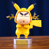 Figura De Acción Crayon Shin Chan Cos Pikachu Colección Ornamento 17cm Modelo PVC Muñeca Decoración Juguetes Regalos Cumpleaños - details 5