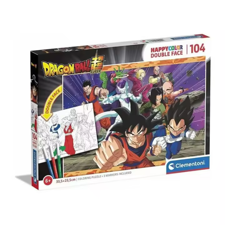 Puzzle de Colorear 104 Piezas  Dragonball Happy Color Doble cara de Clementoni - 1