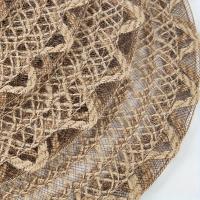 4pcs Maternos De Lino Jute Para Mesa De Comedor Estilo Farmhouse Borde Ondulado Diseño Tejido Antideslizantes Material Natural - details 7