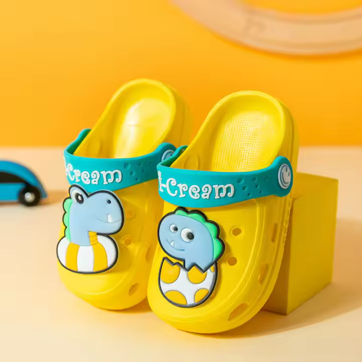 Sandalias De Verano Para Niños Con Agujeros Zapatos Suaves Antideslizantes Diseño Cartoon DIY Bebés Niñas Niños Playa Arena - 1