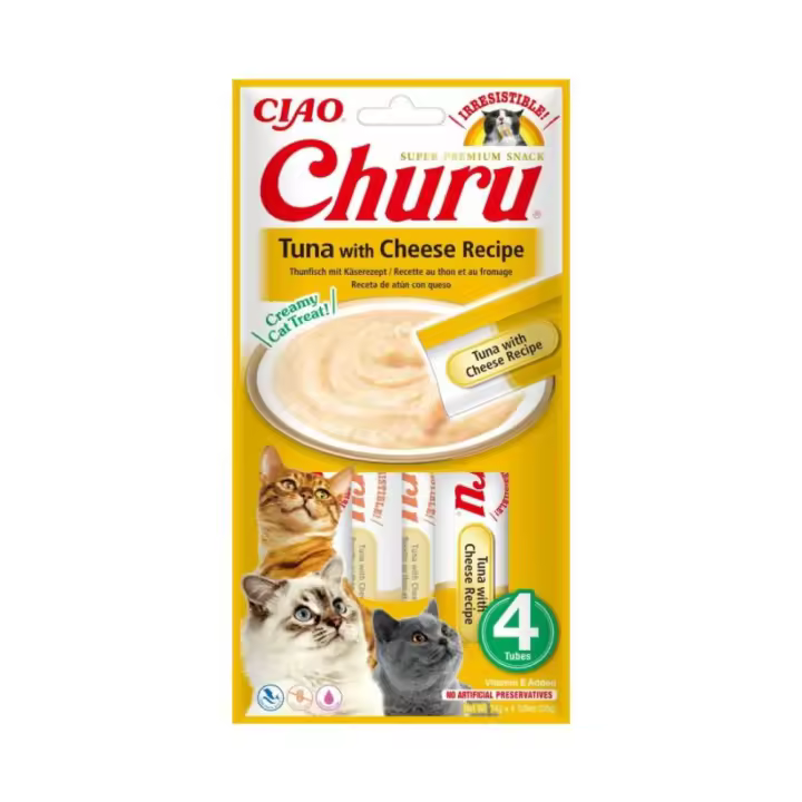 Churu GATO Receta de Atún con Queso (12 uds. de 4 x 14 g) - 1