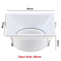 Luz De Techo LED Redonda Cuadrada Recubierta MR16 GU10 En Blanco Y Negro Ajustable Marco De Luz Spot LED Para Iluminación Doméstica - details 1