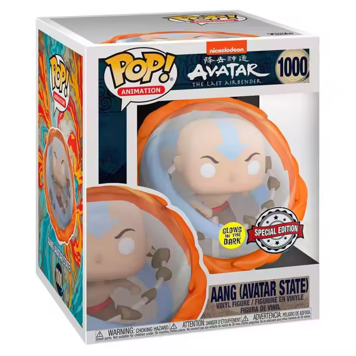 Funko Figura Pop Avatar Aang All Elements Glow In The Dark Exclusive - 1
