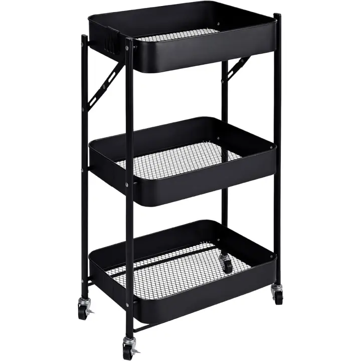 T-Lovendo Carro Almacenaje Auxiliar Cocina Plegable con Ruedas - 1
