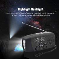 Radio De Mano Con LED Y Alerta Meteorológica AM/FM NOAA Portátil Generador Solar Con Dynamo Y 2000mAh Para Emergencias - details 8