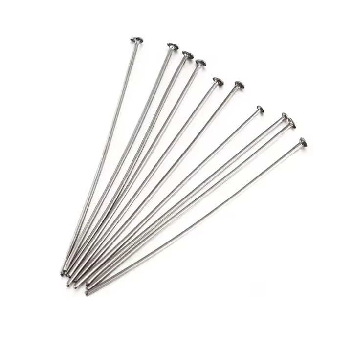 50pcs Clavos De Cabeza Plana En Forma De T De Acero Inoxidable 20-40mm Para Suministros De Fabricación De Joyas DIY Color Oro Y Acero - 1
