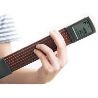 Herramienta De Práctica De Acordes De Guitarra Portátil Con Cabeza De Guitarra Y Chart De Acordes Rotatorio Para Principiantes - details 8