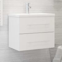 vidaXL Mueble de lavabo madera de ingeniería 60x38,5x48 cm en color Negro/Gris sonoma/Roble Sonoma y más | almacenamiento funcional diseño moderno para baño dormitorio sala - details 6