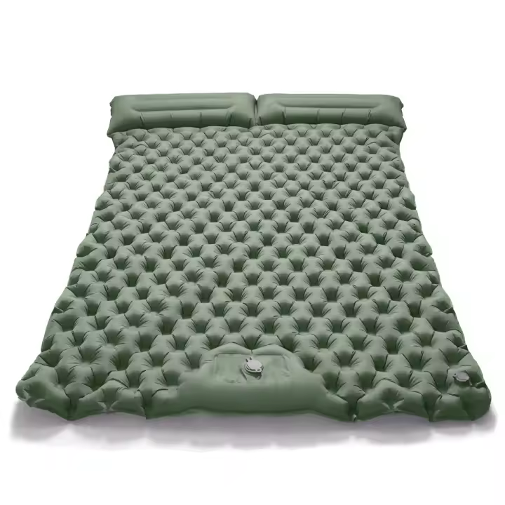 Alfombra De Dormir Doble Para Camping Externo Inflable Extra Ancha Matrícula Plegable Ultraligera Alfombra De Aire Para Acampar - 1