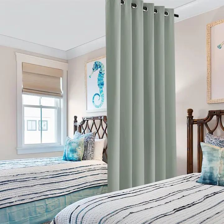 PONY DANCE Eyelet Blackout Curtain - Single Panel Noise Reducing Privacy Window Covering Thermal Insulated Curtain Drapery for Infant's Room/Bedroom, 1 Piece, 79" Wide by 96" Long, Silver Grey - 1