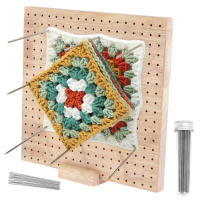 Tablero De Bloqueo De Crochet De Madera Reutilizable Set De Bloqueo De Tejer a Mano Tablero De Bloqueo De Gehäkeltes Planche De Blocage Au Crochet - details 10