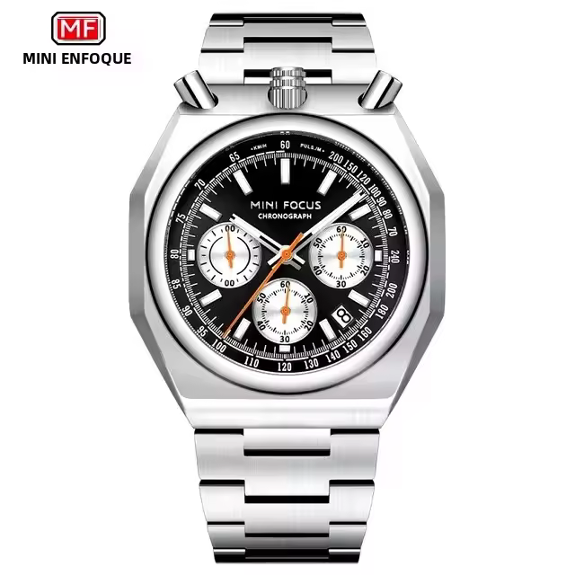 Reloj De Cuarzo Para Hombre MINI FOCUS 0601 Estilo Retro Clásico Con Calendar Y Luz Resistente Al Agua Cronógrafo Elegante Para Negocios - 1