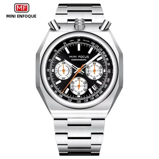 Reloj De Cuarzo Para Hombre MINI FOCUS 0601 Estilo Retro Clásico Con Calendar Y Luz Resistente Al Agua Cronógrafo Elegante Para Negocios - 1
