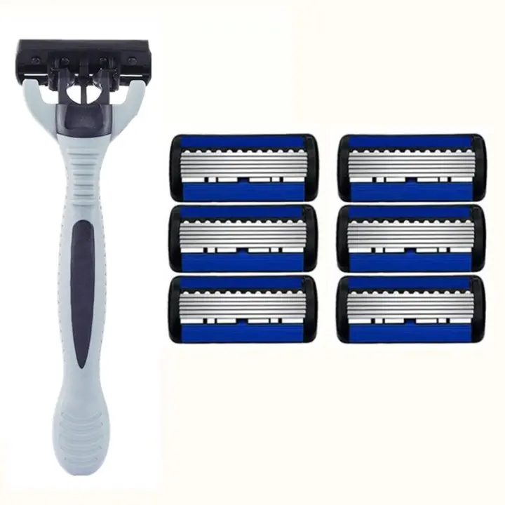 Manual para hombres Acero Inoxidable 6 Capas Eliminación De Melo Cabeza - 1