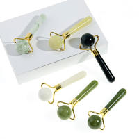 Masajeador De Jade Natural Rodillo De Bola Redonda Para Cuidado De La Piel Facial Lifting Eliminador De Arrugas Massajeador De Ojos - details 2