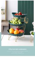 Tazón De Frutas De Madera Con Partición Y Tazón Para Postres Y Pasteles De 2/3 Capas Platos De Cocina Para Comidas Y Snacks Estilo Europeo Color Sólido - details 12