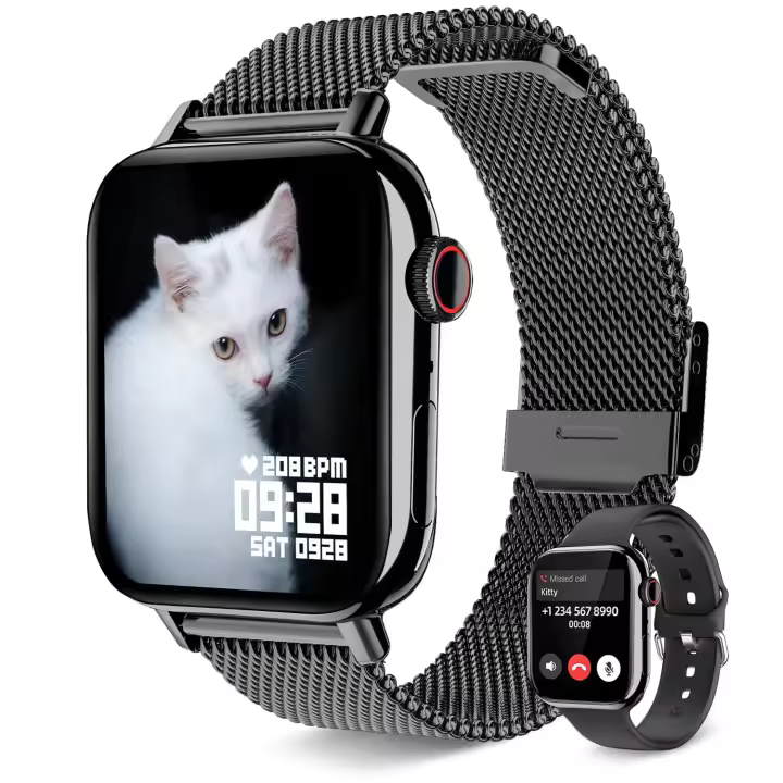2025 Reloj inteligente Ultra 9 NFC para Mujer Reloj Inteligente Mujer series with Llamada Bluetooth 5,2, Smartwatch Mujer IP68 with 120 Modos Deportes, Función Femenina, Pulsómetro Caloría SpO2 y Sueño, Smartwatch para Android iOS - 1
