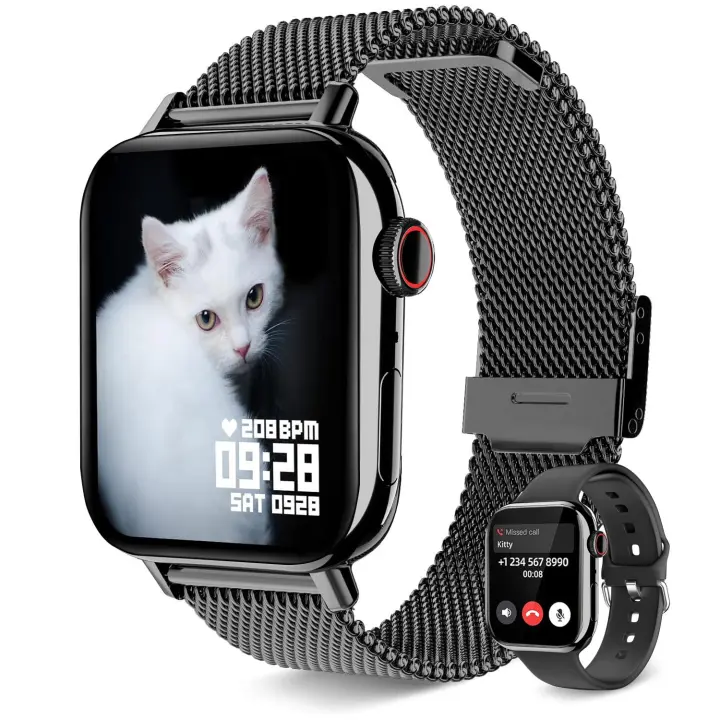 2025 Reloj inteligente Ultra 9 NFC para Mujer Reloj Inteligente Mujer series with Llamada Bluetooth 5,2, Smartwatch Mujer IP68 with 120 Modos Deportes, Función Femenina, Pulsómetro Caloría SpO2 y Sueño, Smartwatch para Android iOS - 1