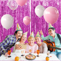 Juego De 1 Pieza De Cortina De Foil Dorado De 9.8 Pies Para Fondo De Fotografía De Cumpleaños Decoración De Fiesta Streamers De Aluminio - details 33