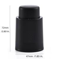 Tapa De Vino De Vacío 1/2PCS Almacenamiento De Memoria Estilo Empuñadura Negro Herramientas De Barra Tapa De Botella De Vino Ecológica Fácil De Usar - details 13