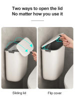 Basurero De Baño Colgante Con Tapa Resistente Al Agua Para Pared Ecológico De ABS Tamaño Delgado Para Inodoro 7/9L - details 3