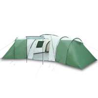 vidaXL Tienda de Campaña Familiar Iglú 12 Personas Impermeable Toldo Carpa Verde - details 1