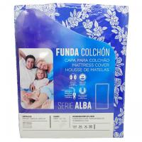 CM Funda de Colchón Estampada Azul con Flores para Cama de 135 - Resistente y Transpirable - details 3