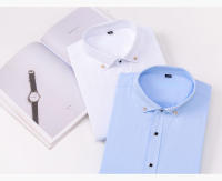 Camisa De Encaje Para Hombre De Alta Calidad No Planchable Manga Corta Nuevo Ropa Sólida Negocios Camisas Blancas Azules Marinas Negras Rojas Para Oficina Y Viajes - details 3