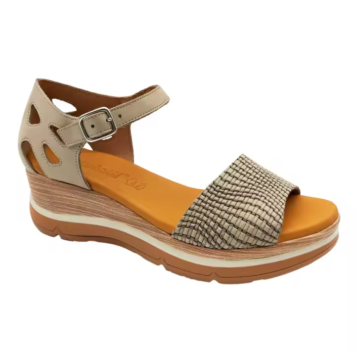 Paula Urban - Sandalias Talonera Mujer Piel Cierre Velcro Cuña - 1