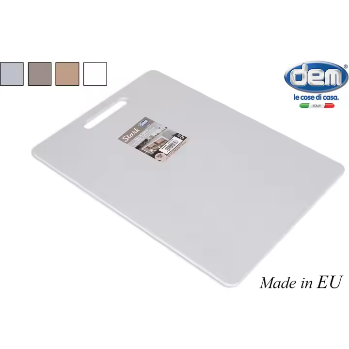 Dem - TABLA DE CORTAR 34X24CM STARK (COLORES SURTIDOS) - Resistente, Antideslizante y Versátil - Para Todo Tipo de Alimentos - Estable para un Corte Preciso - 1