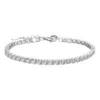 Pulsera De Tenis Ajustable En Plata De Ley 925 Con 4.4 Carrats De Moissanita Diseño De Moda Y Lujo Para Dama - details 5
