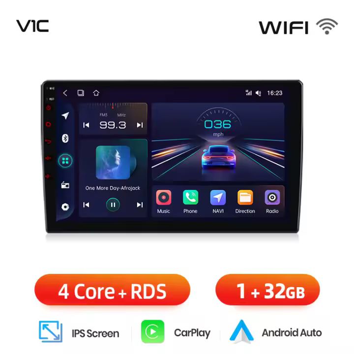 Junsun AI Voice Car Radio Stereo For Benz C Class W203 2005 2006 2007 2008 2009 Car Auto Radio Built-In Wireless Carplay For Apple & Android Auto Automotive Multimedia Touch Screen 360 camera Car Intelligent Systems With GPS Navigation - 1