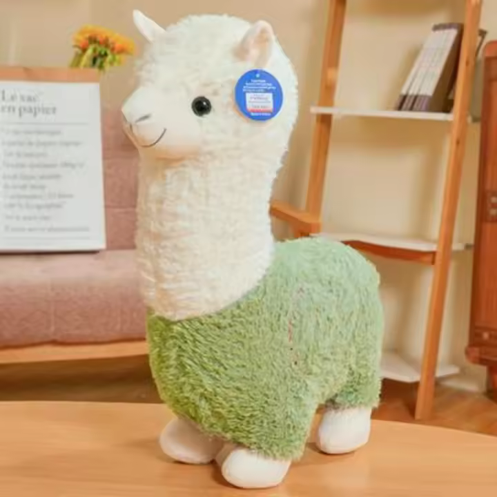 Muñeco De Alpaca De Terciopelo Suave 25cm Para Decoración De Hogar Y Oficina En 3 Colores Juguetes De Peluche Unisex - 1