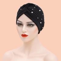 1PC Turban Musulmán De Moda Con Perlas Hijab Interna Para Mujer Arabesca Cubierta De Cabeza Femme Wrap Headwear Polyester - details 6