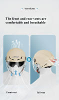 Casco De Mitad De Cabeza Ligero Para Motocicletas Y Scooters Eléctricos Protección UV De Verano Certificado 3C Para Hombres Y Mujeres - details 2