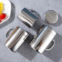Taza De Café De Acero Inoxidable 200/300/400ML Taza Termo Doble Capa Antigolpes Portátil Para Bebidas Como Cerveza Té Jugo - details 11
